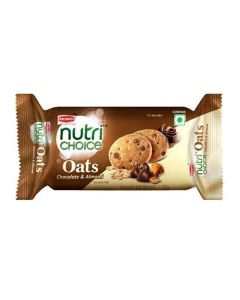 BRITANNIA NUTRI CHOICE OATS COOKIES CHOCO ALMOND 75 GM